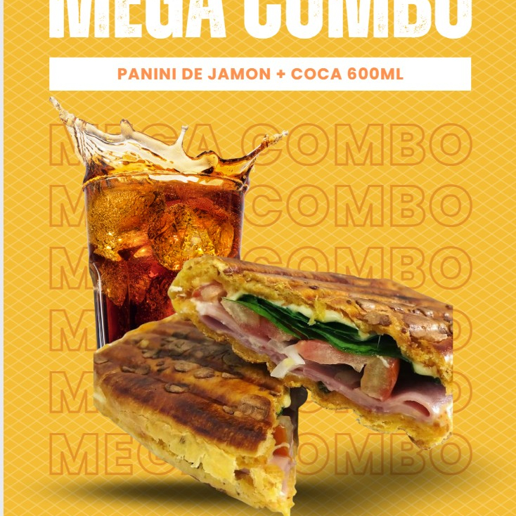 Panini de Jamon + Coca Cola 600ml