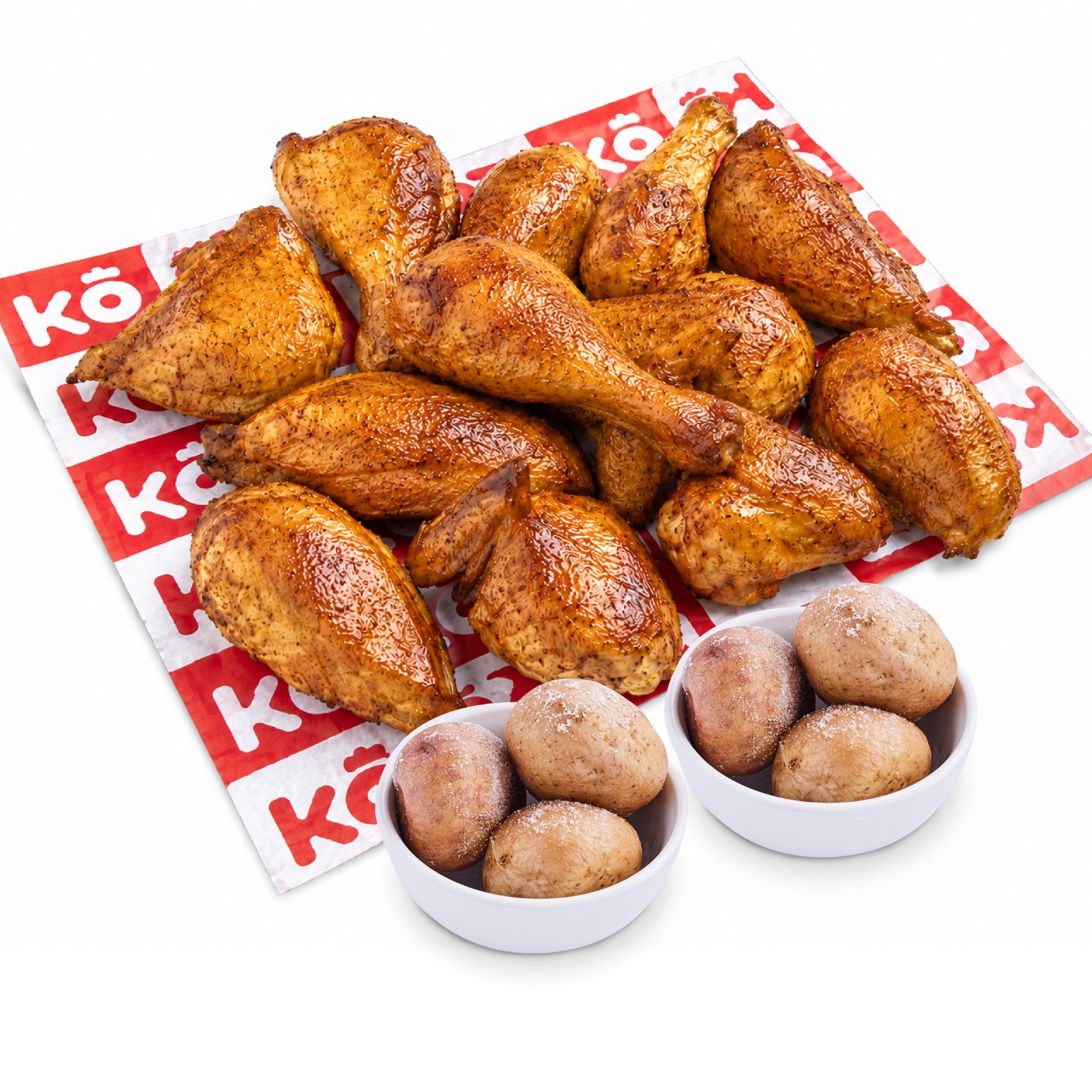 12 asadas + 6 p saladas
