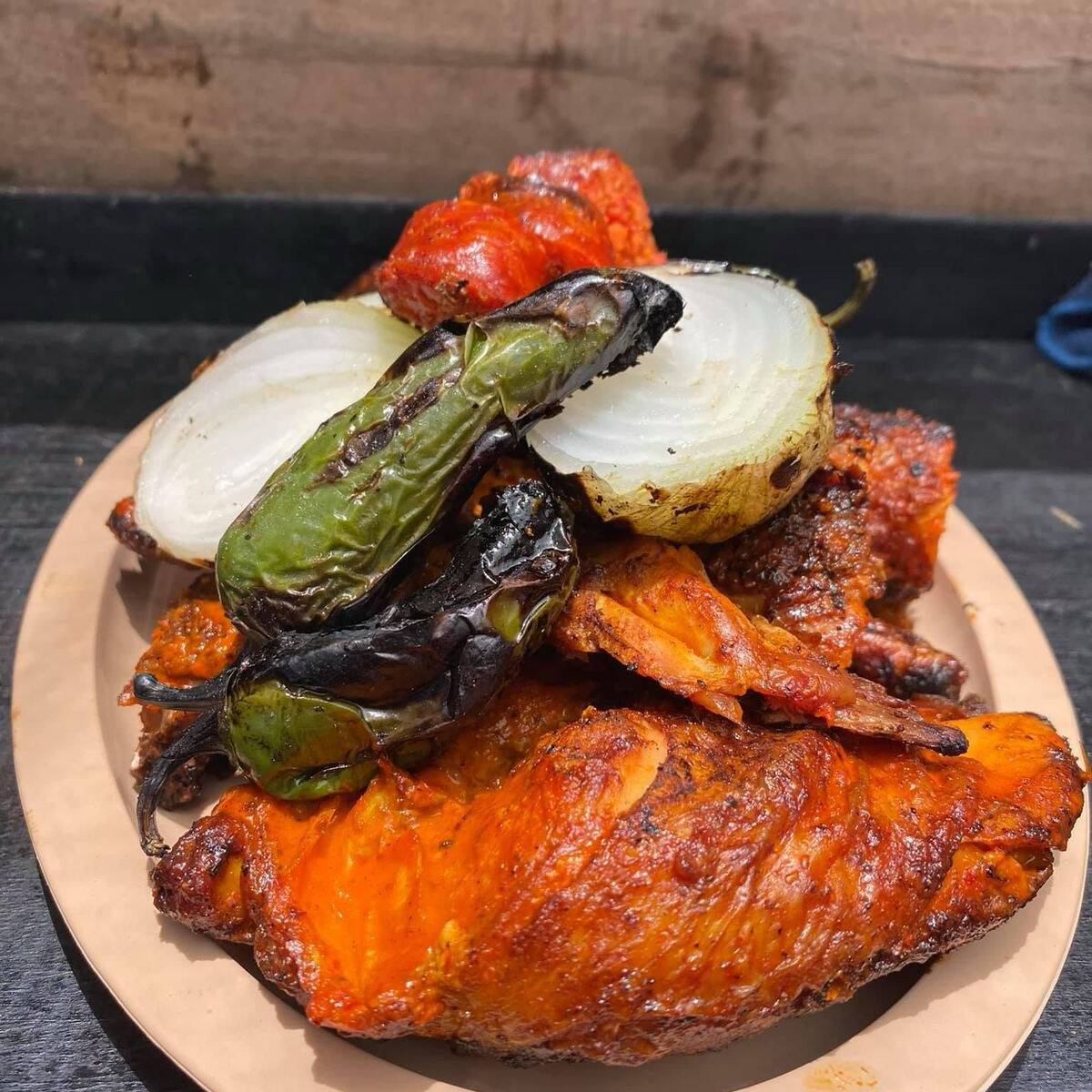 1/2 medio pollo asado