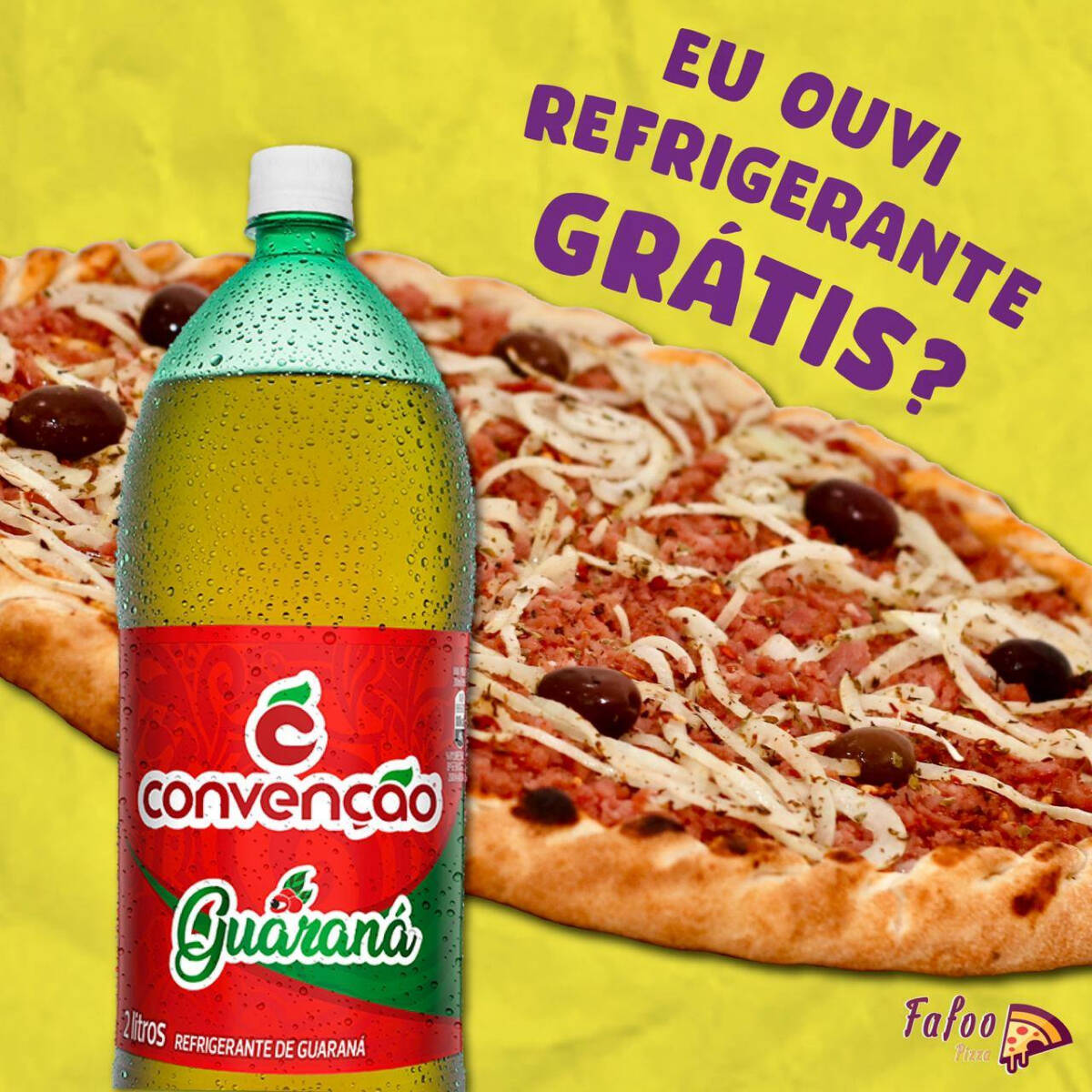 1 pizza calabresa + 1 refrigerante 2L de BRINDE