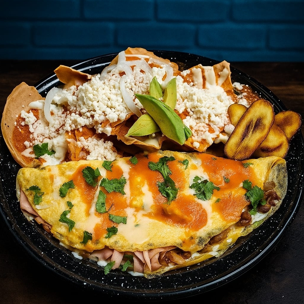 Omelette con Chilaquiles