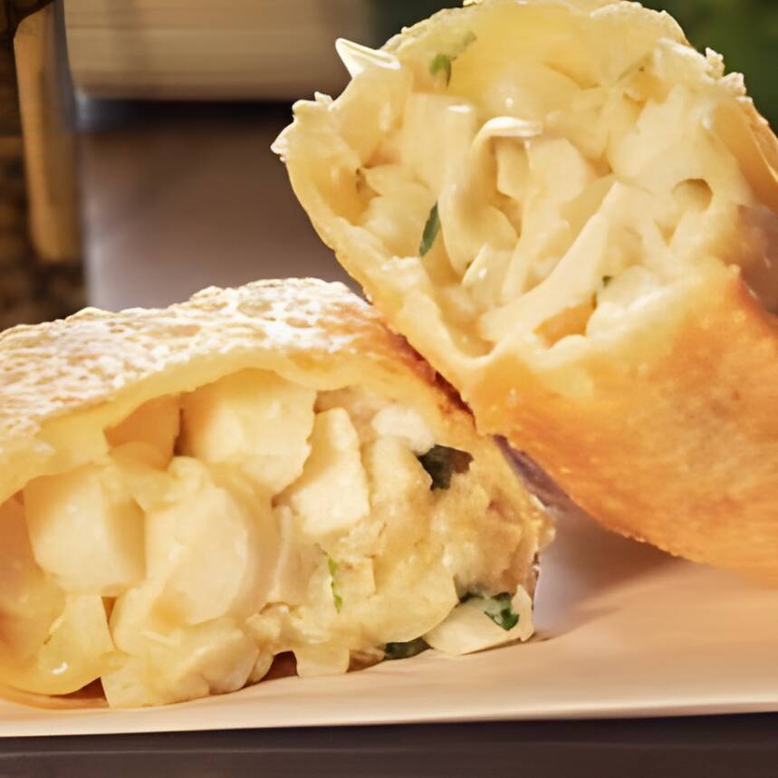 Recheio cremoso de palmito temperado com carinho, envolto por uma massa fininha e crocante. Leve, saboroso e perfeito pra quem ama um pastel mais delicado e cheio de sabor!