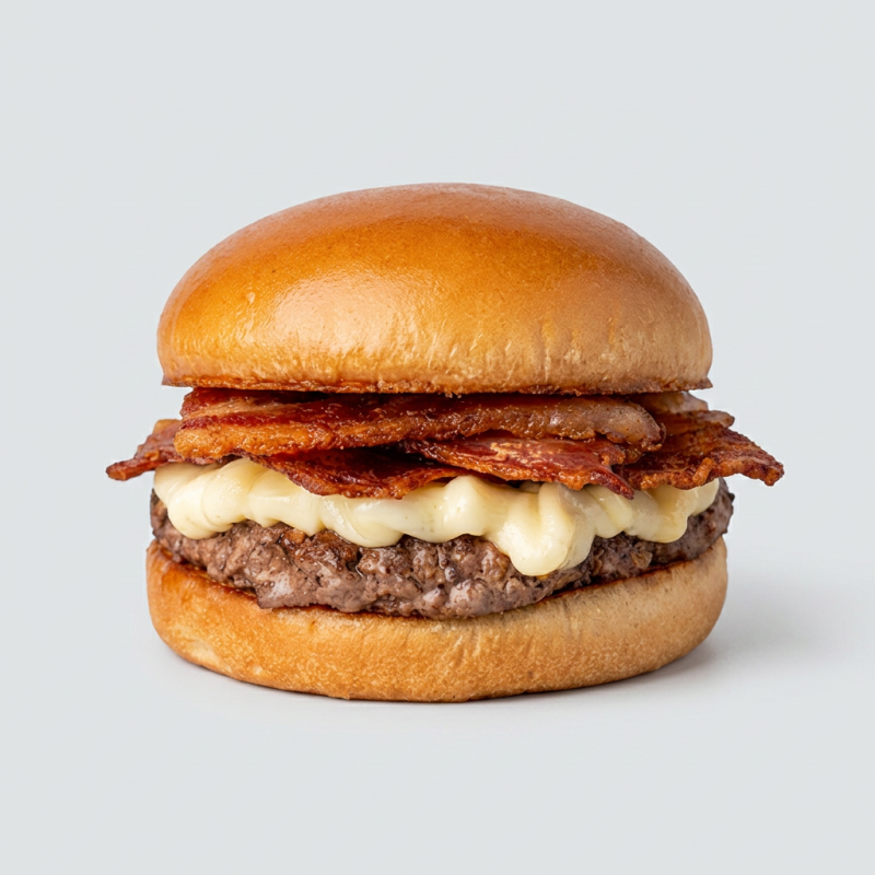 Nosso cream cheese delicioso com pão brioche maná , queijo cheddar derretido ,bacon crocante , (sem alface) e o molho de cream cheese entrega gratis