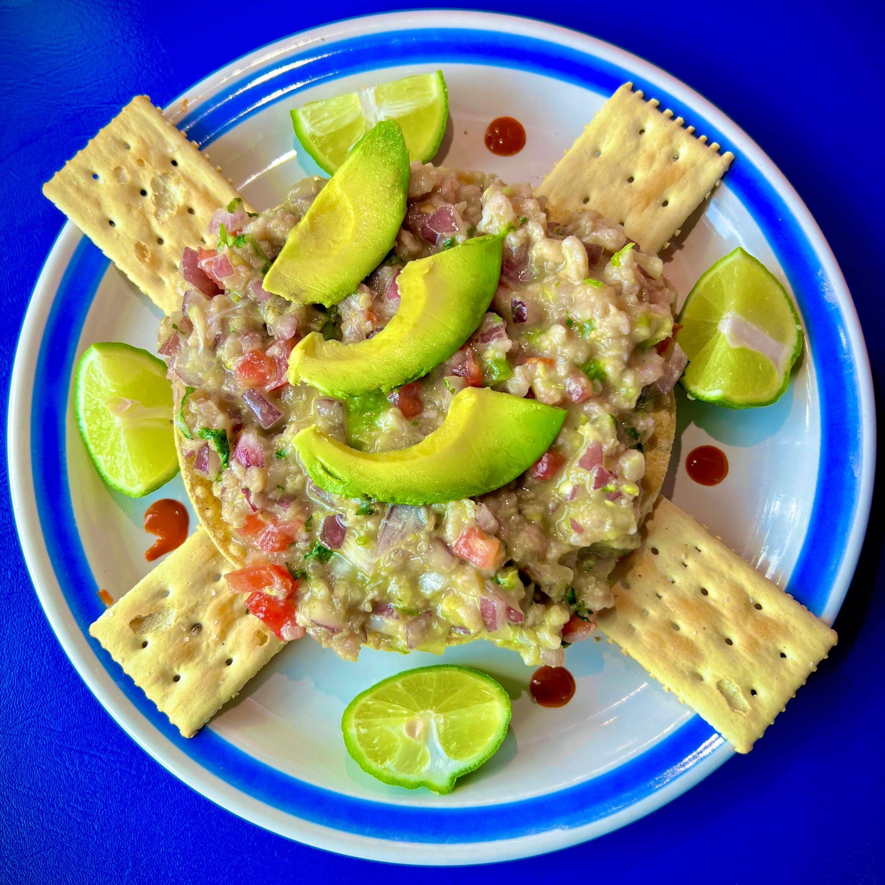 TOSTADA DE CEVICHE DE PESCADO!