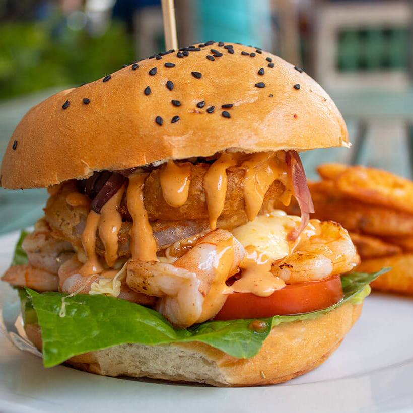 hamburguesa camaron