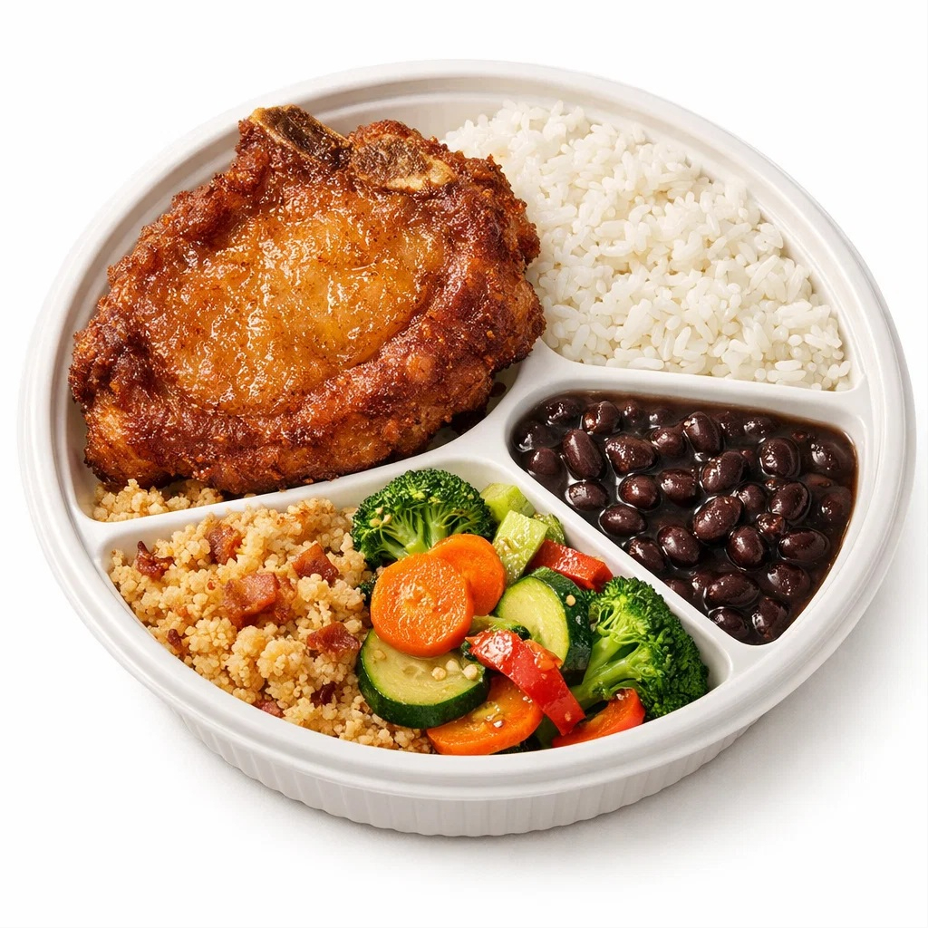 Monte sua marmitex ate 3 complementos extras ! Todas elas vão arroz branco e feijão preto.