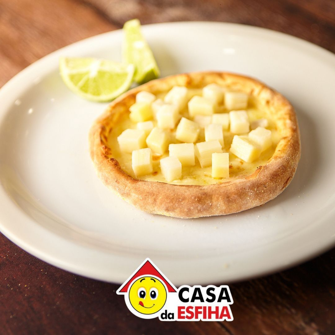 Palmito e queijo mussarela.