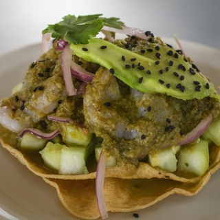 Tostada de Aguachile Verde