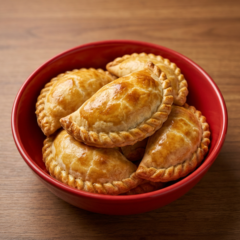 Pastel de Forno de — massa leve, dourada e recheio suculento de frango desfiado com tempero caseiro. Assado no ponto perfeito para garantir sabor e leveza em cada mordida. Uma opção deliciosa e sem fritura!