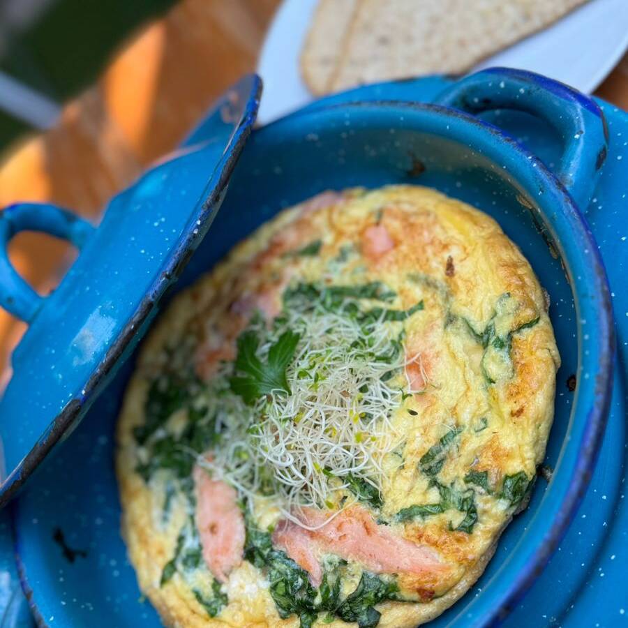 Fritata de salmon