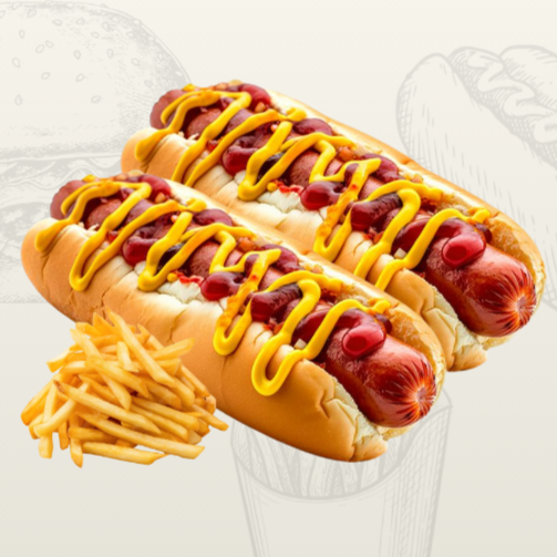2 Hot-Dog's con Papas