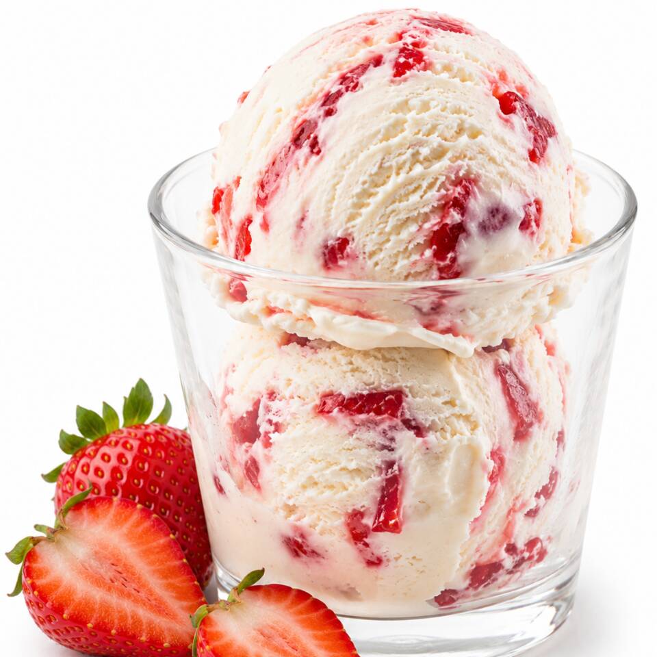 Helado Fresas con crema 1L