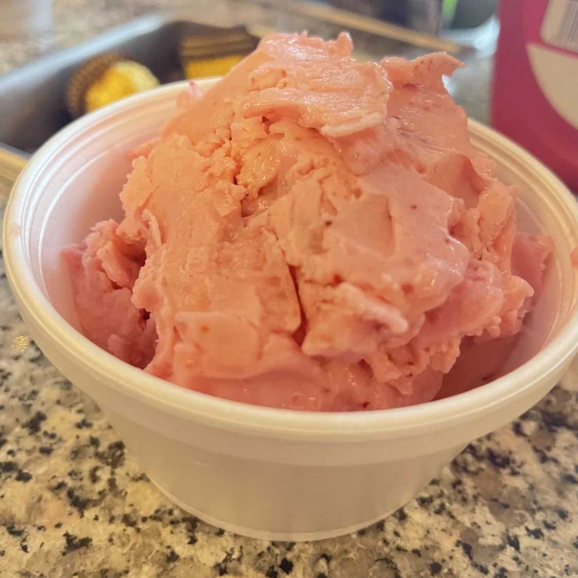 Helado de Fresa para Waffle