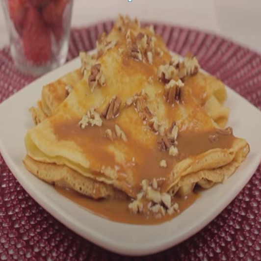 Crepa de Philadelphia, Cajeta y Nuez