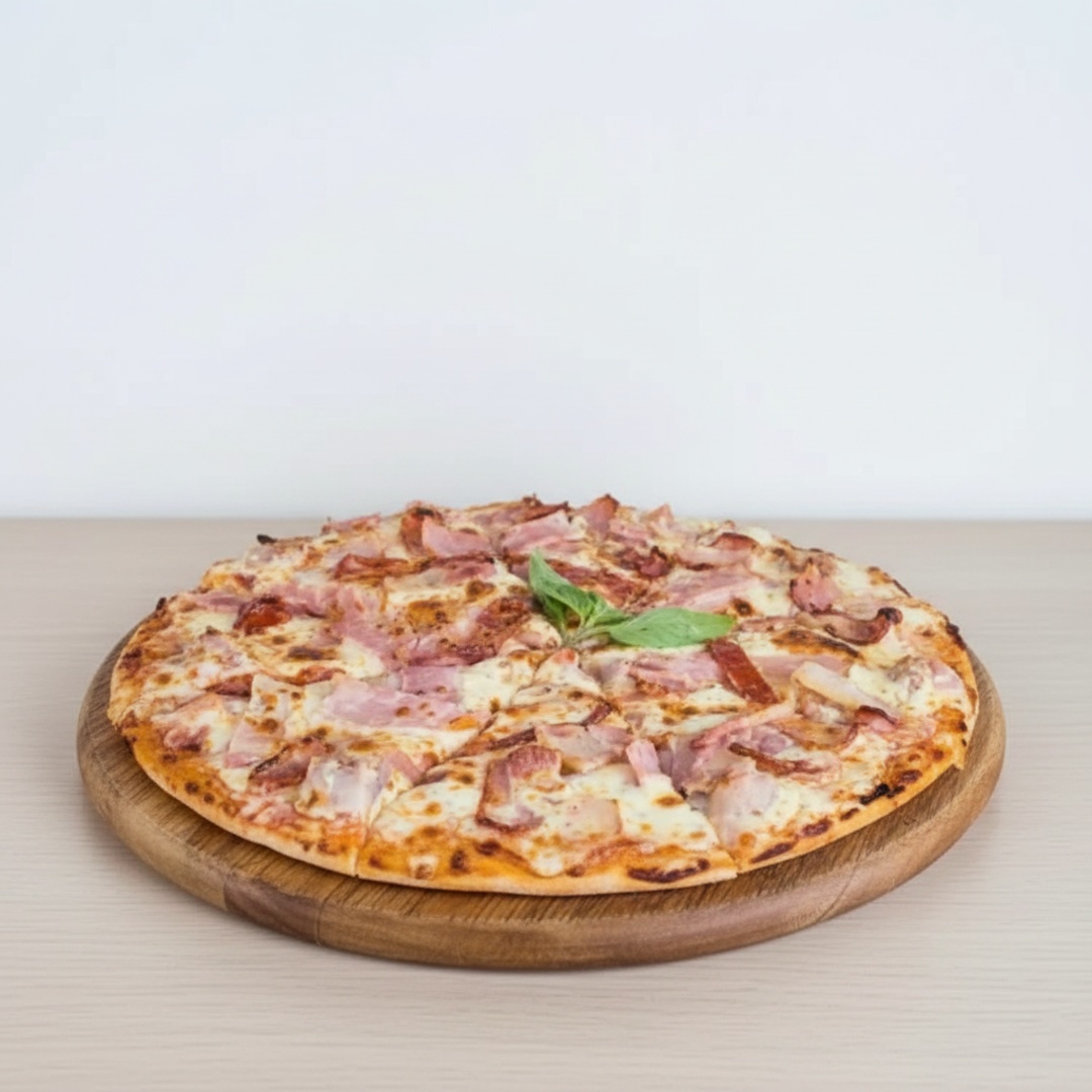 PIZZA Lombo, catupiry, bacon, mussarela e tomate