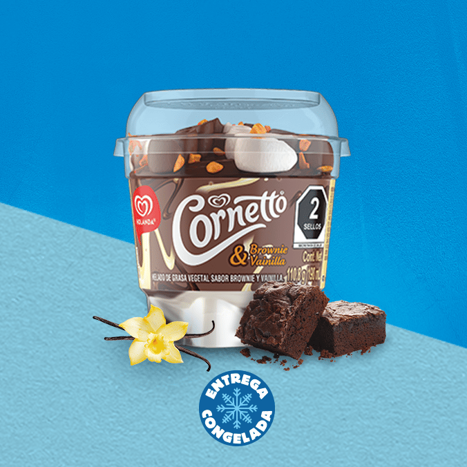 Copa Cornetto Brownie/Vainilla (2 Pzs)