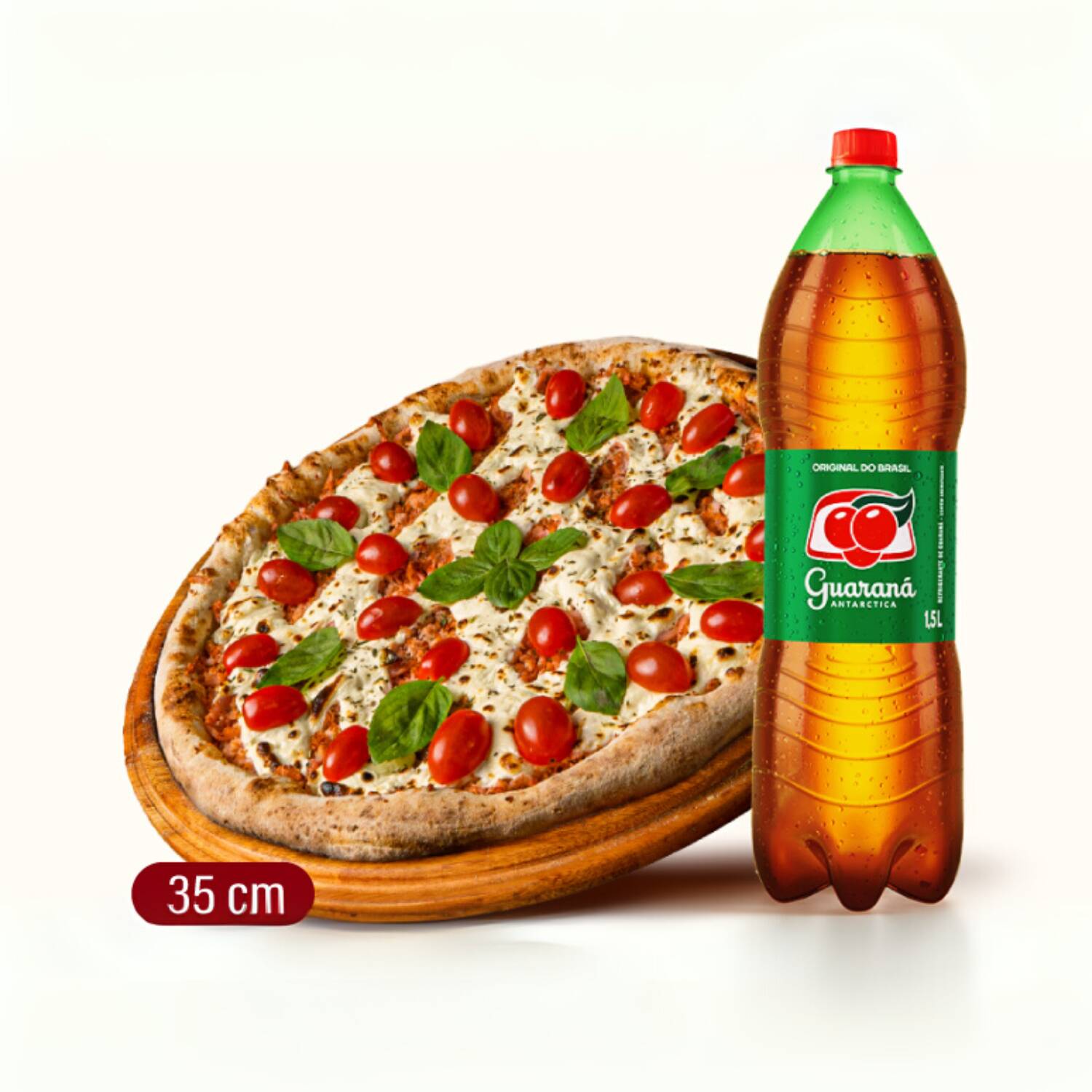 1 Pizza Grande 35cm (8 pedaços) + Refrigerante 2l.