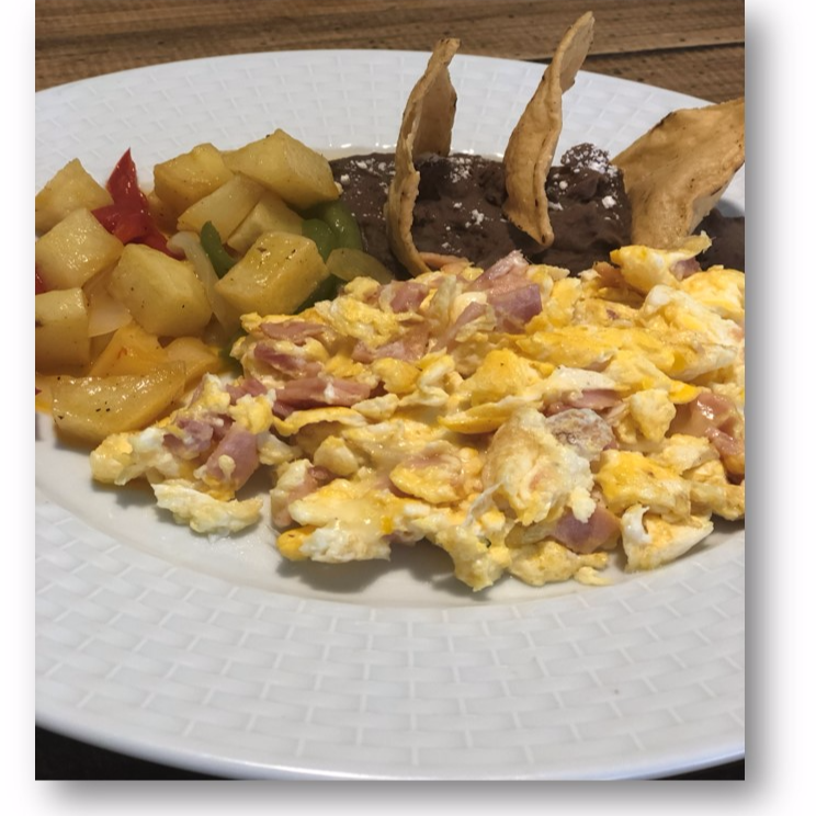 Desayuno Americano Huevos con Jamón