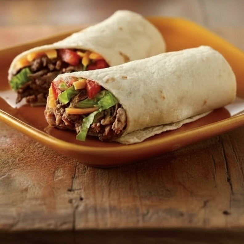 Uma tortilla recheada com carne vegetal, alface, tomate e sour cream. Sem pimenta. Para adicionar pimentas, selecione no campo complementos, ao pedir complementos extras, molhos ou pimentas a parte, selecione também o item ""embalagem extra""."Atenção: NÃO TEM COMO RETIRAR COENTRO, CEBOLA E ALHO Peso médio:190g