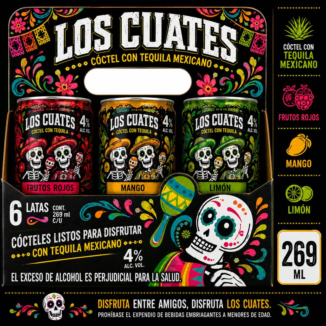 Coctel Los Cuates X 269 Ml SIXPACK