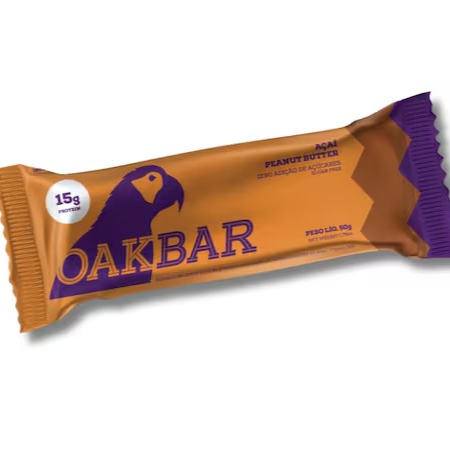 Barra de proteína sabor açaí e pasta de amendoim. Zero adição de açúcares, sem glúten, com 15g de proteína. Alérgicos: contêm amendoim, aveia, castanha do para, leite de vaca,
nozes, soja e derivados do leite de soja. Pode conter: amêndoa, avelã e castanha de caju.