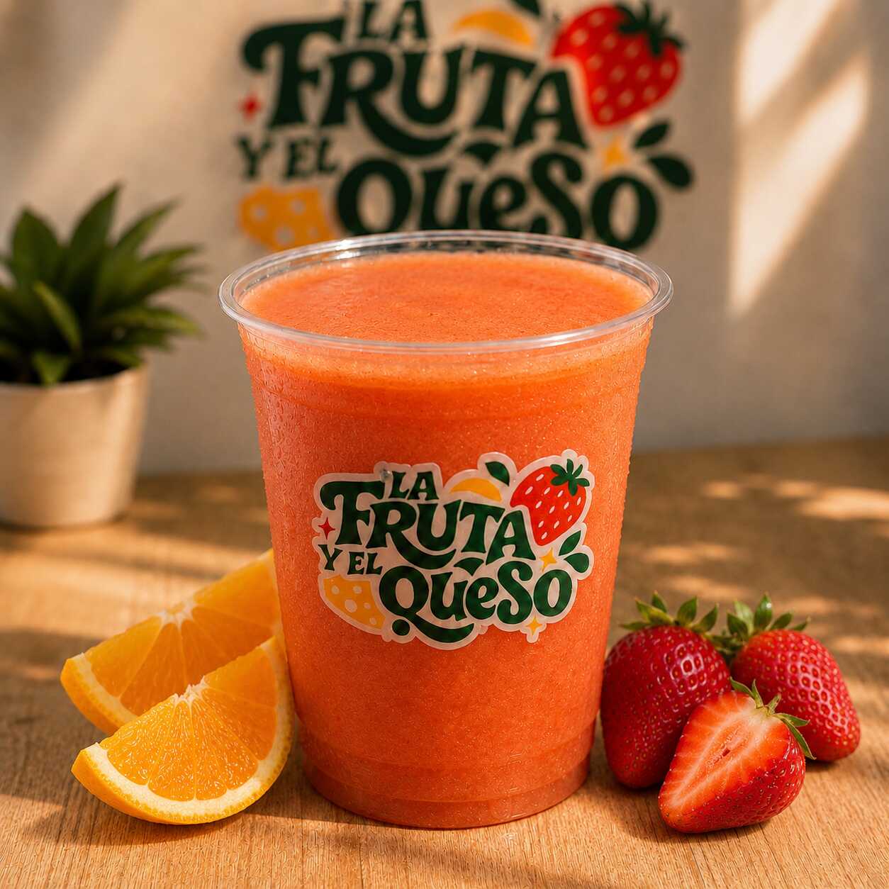 Jugo de Naranja con Fresa