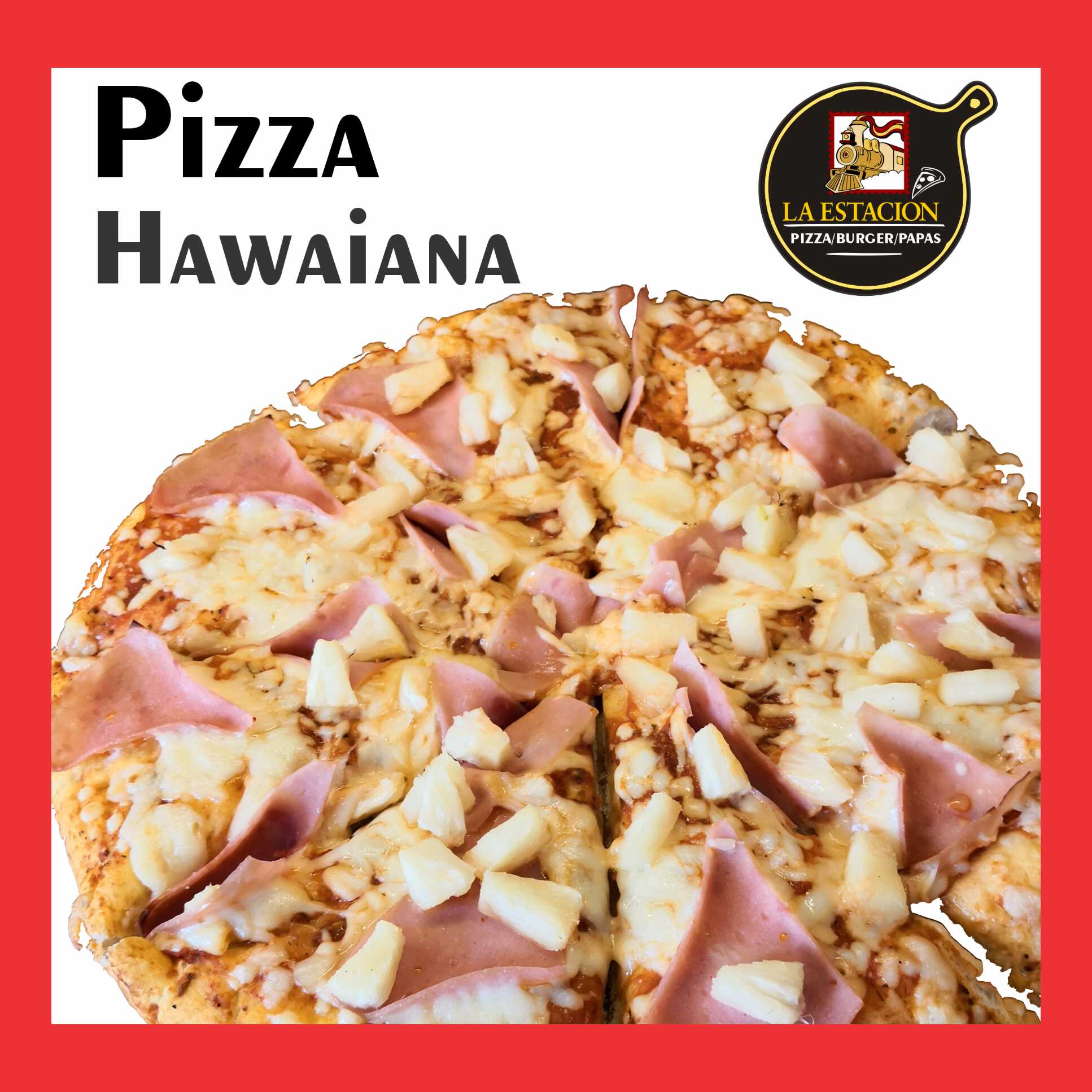 PIZZA HAWAIIANA FAMILIAR 10 REBANADAS