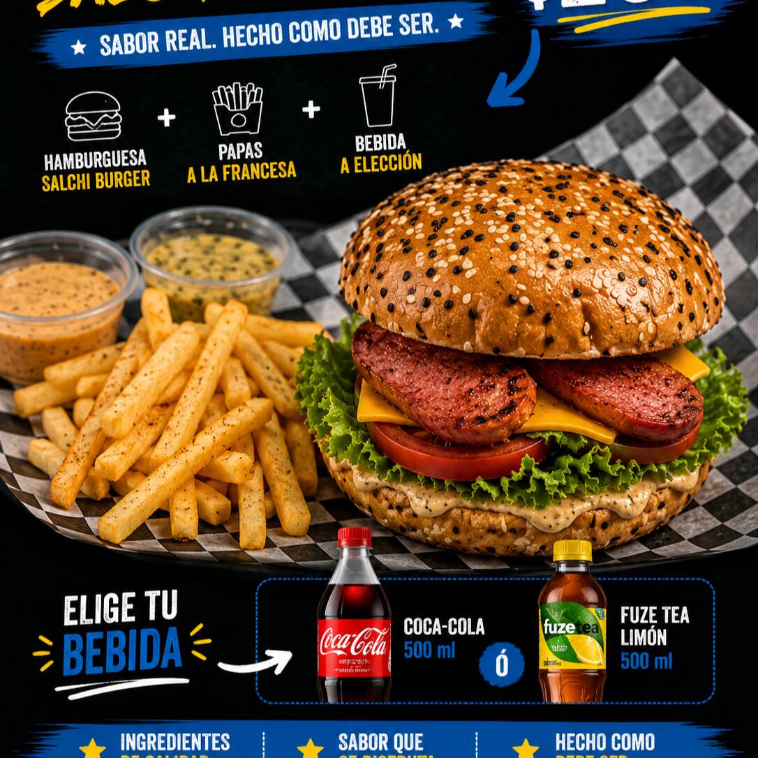 🍔🍟 COMBO SALCHI-BURGER