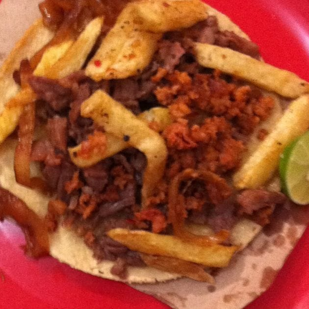 taco campechano con papas
