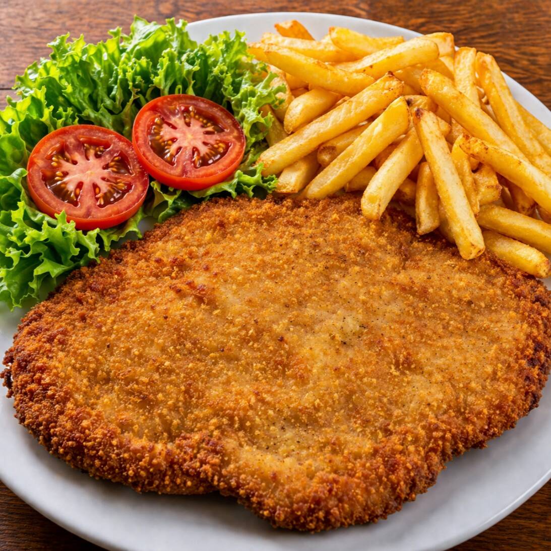 Milanesa Pibe Clasica Grande + Papas + Ensalada