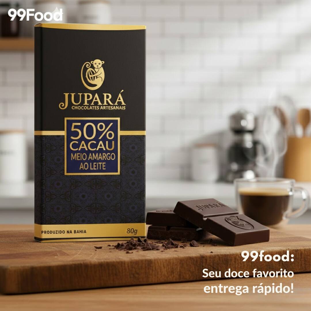 Chocolate meio-amargo sem glúten para quem busca os benefícios proporcionados por um produto com alto teor de cacau.