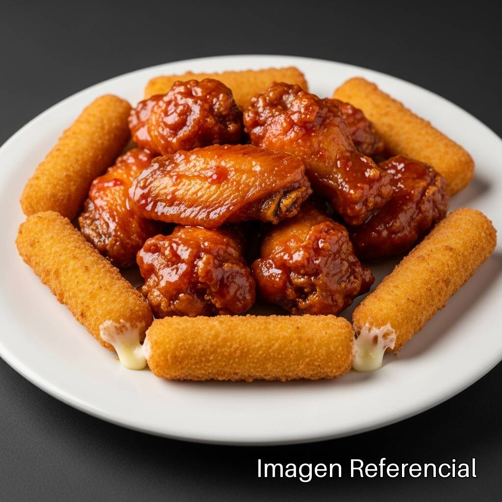 Combo Alitas & Queso Grande (15 Alitas + 15 Dedos)