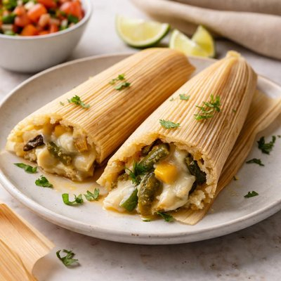 tamal de rajas con queso