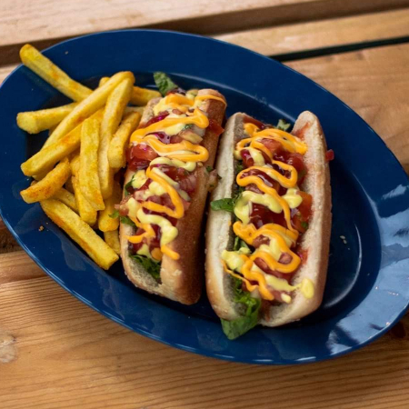 Hot Dog Doble más Papas