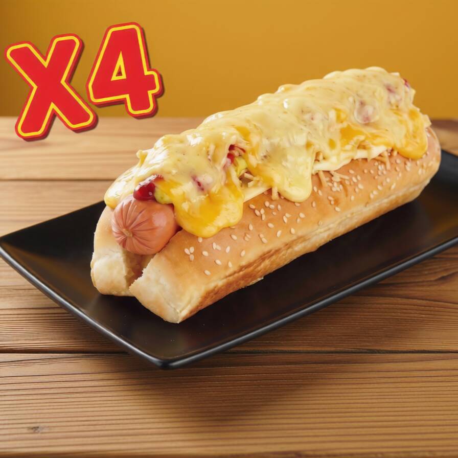 Combo 4 Hotdog + Bebida