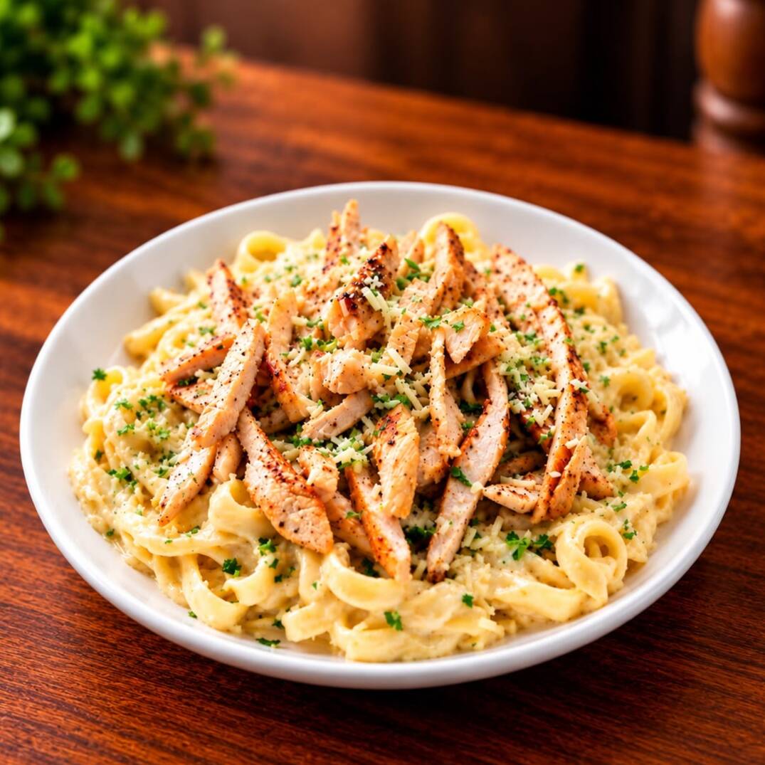 Pasta Alfredo con Pollo