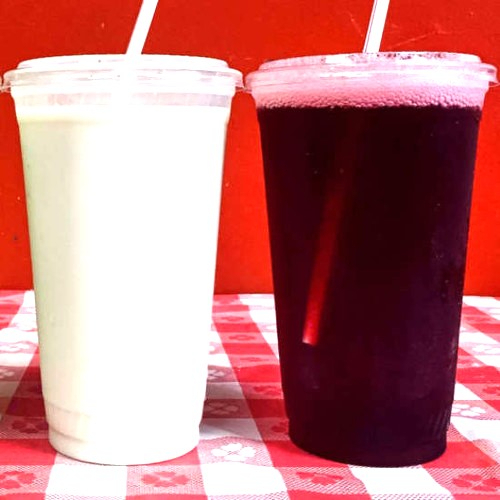 Litro de Agua Fresca Sabor Horchata y Jamaica