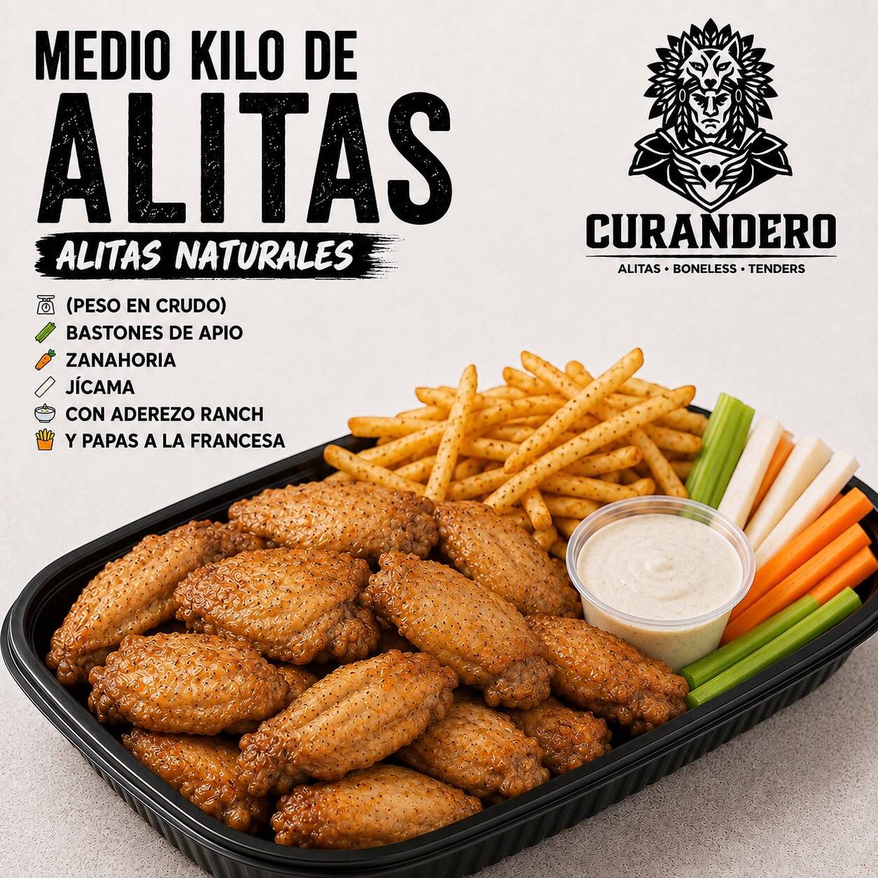 Medio Kilo de Alitas
