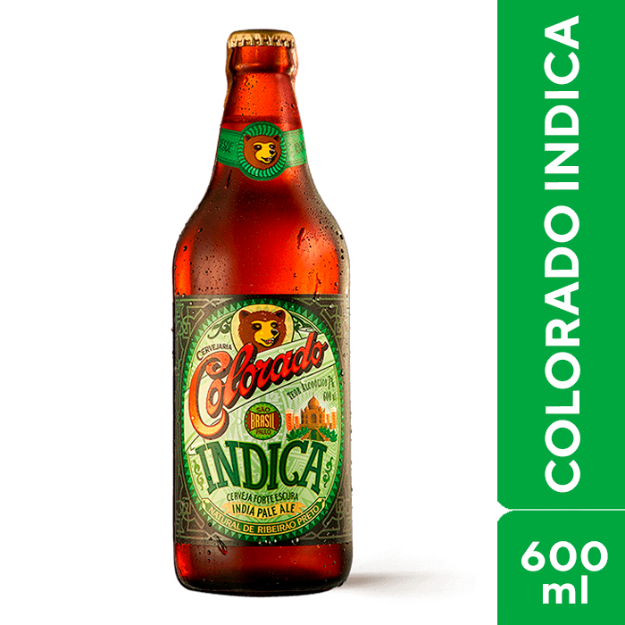 Indian Pale Ale - 600ml A Cerveja Colorado Indica - 600ml foi a primeira Índia Pale Ale produzida no Brasil e é baseada na fórmula utilizada pelos soldados ingleses em sua longa viagem marítima até a Índia. Detalhe: com um toque especial da rapadura. Não por acaso, foi eleita pela revista Prazeres da Mesa a Cerveja do Ano