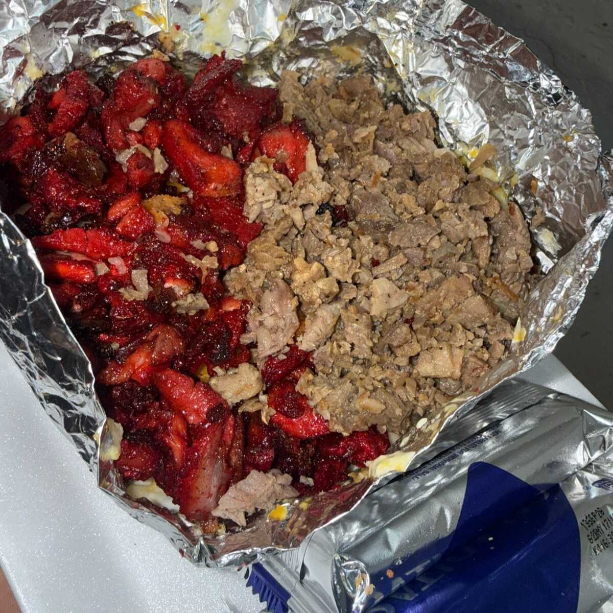 Papa Asada con Bisteck