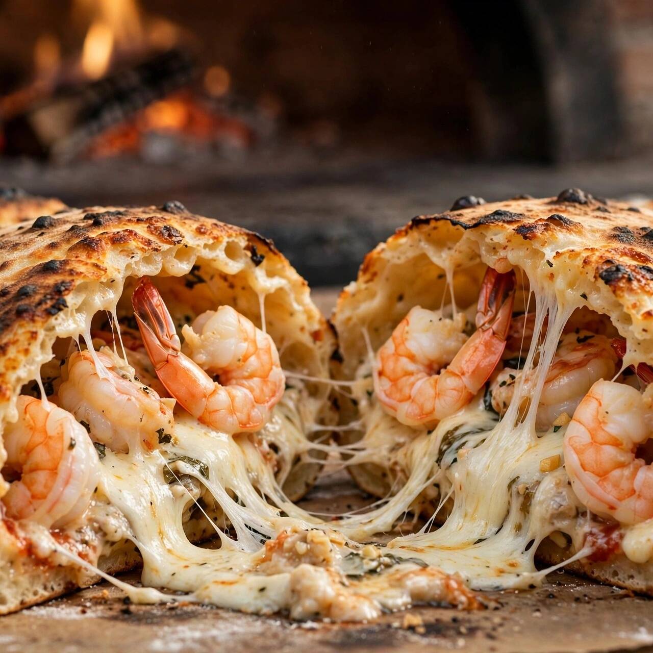 Calzone de Camarones