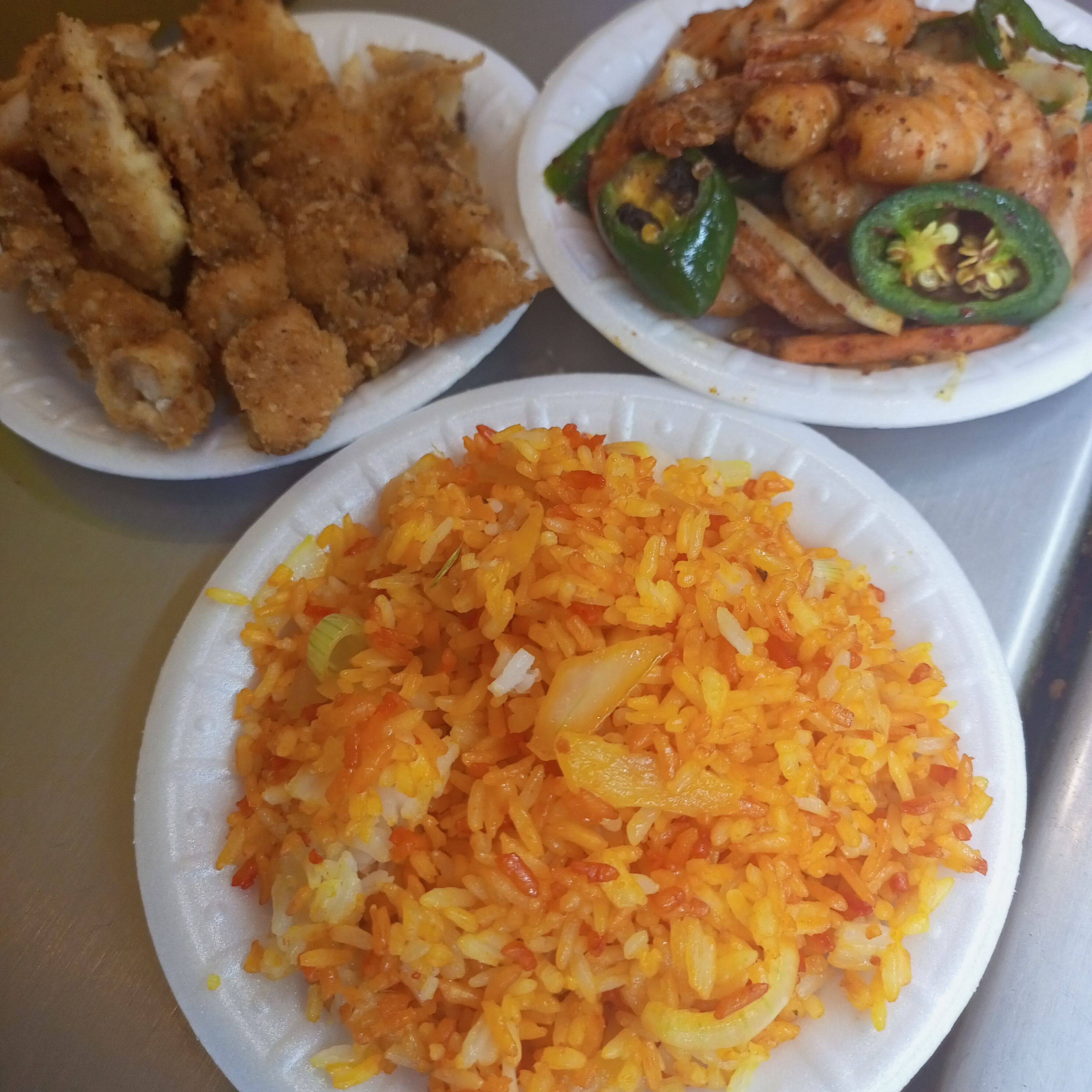 Arroz/Spagueti 1 guisado y Camaron