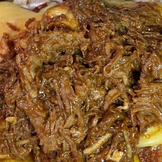 Carne Desmechada en BBQ