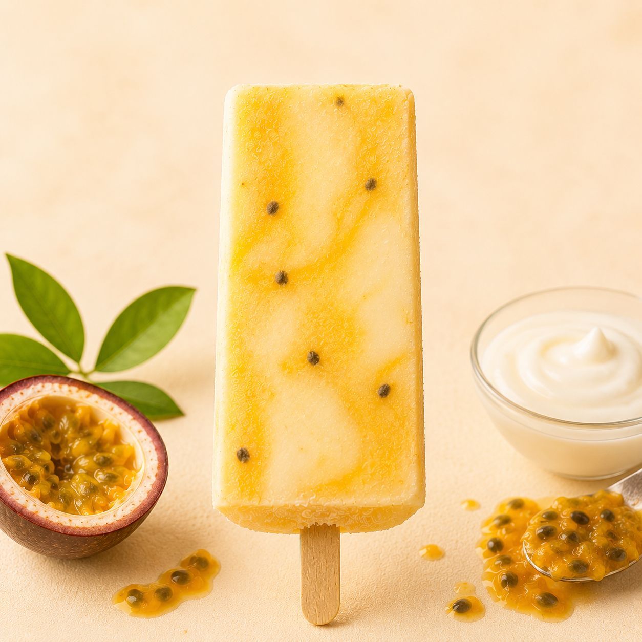 Paleta de Yogurt con Maracuyá
