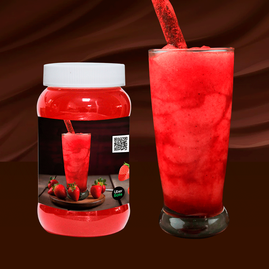 Frappe De Fresa de Agua 500 ml