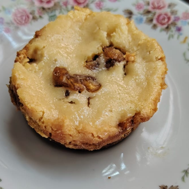 Pay de queso con manzana y canela