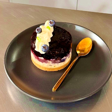 Cheesecake Individual Horneado De Blueberries