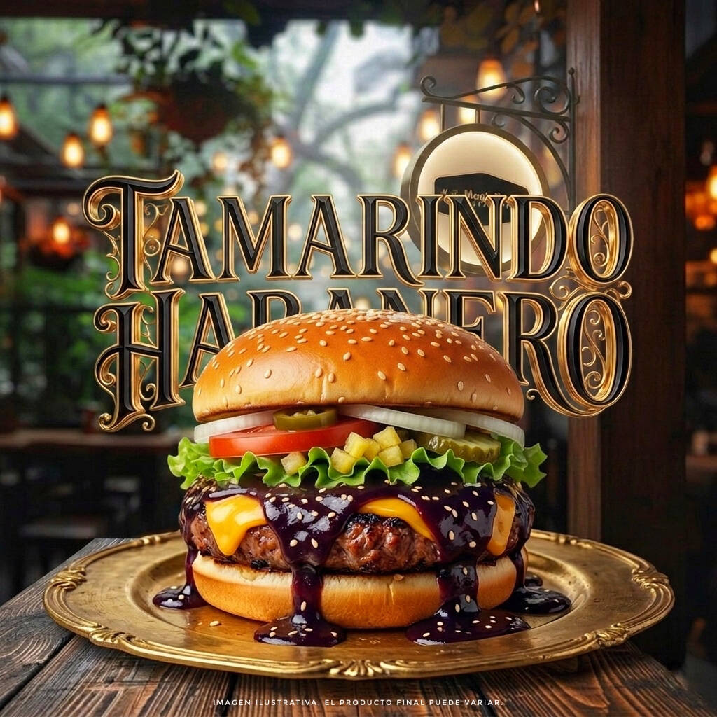 Hamburguesa TAMARINDO HABANERO Sencilla Grande.