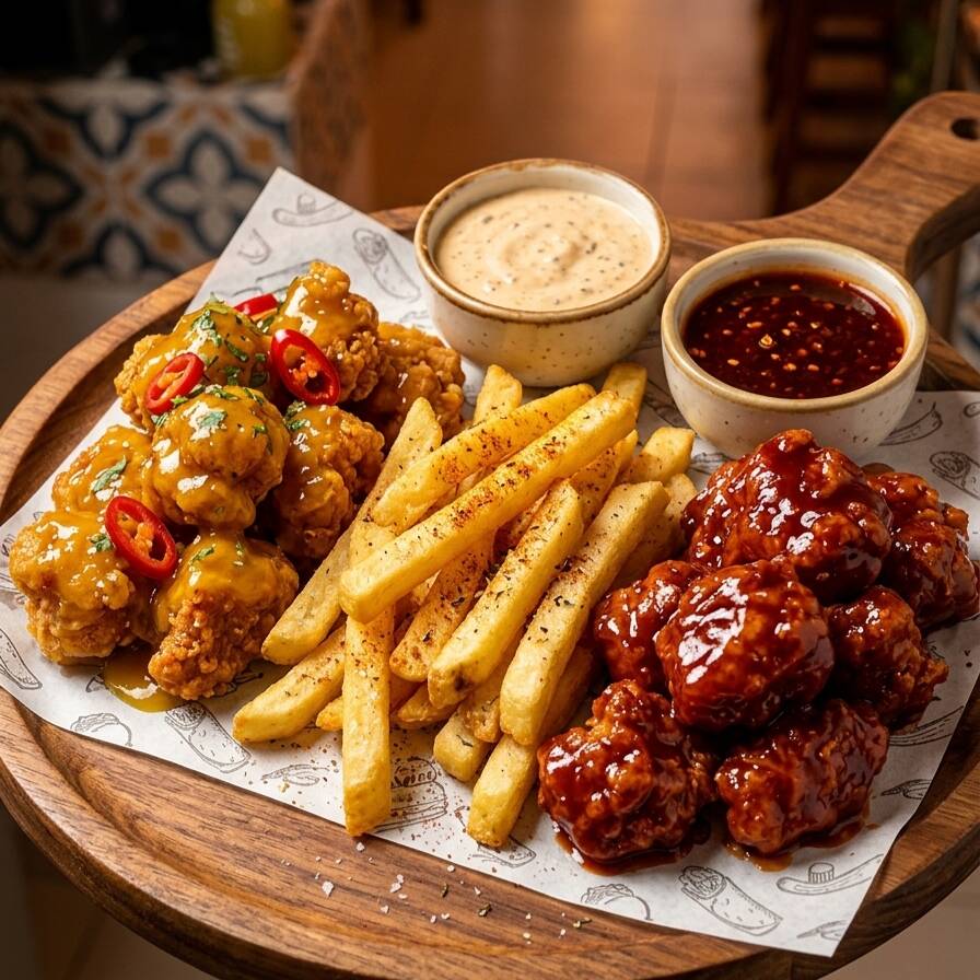 Boneless con Papas a la Francesa