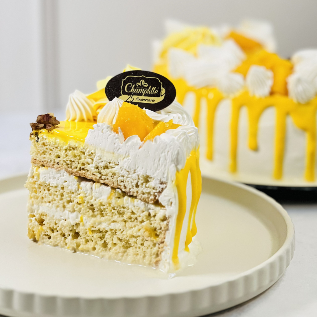 Rebanada de Pastel de mango